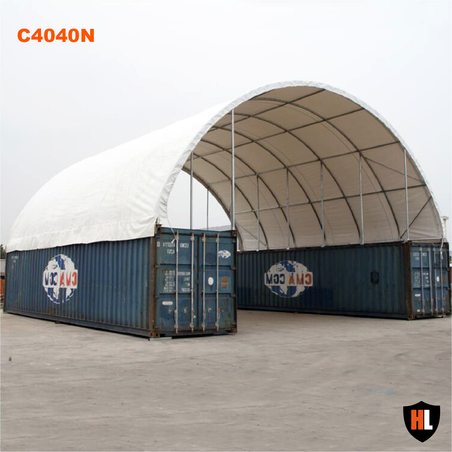 Hardlife 40ft x 40ft Container Shelter - Main Image